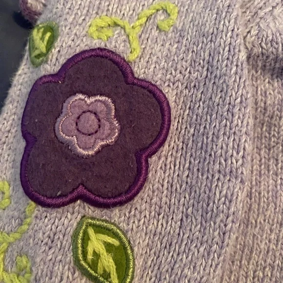 Vtg ‘80’s Toddler’s Sweater w/Floral & Vine Embroidery. Natural Fibers. XLNT - Picture 5 of 6